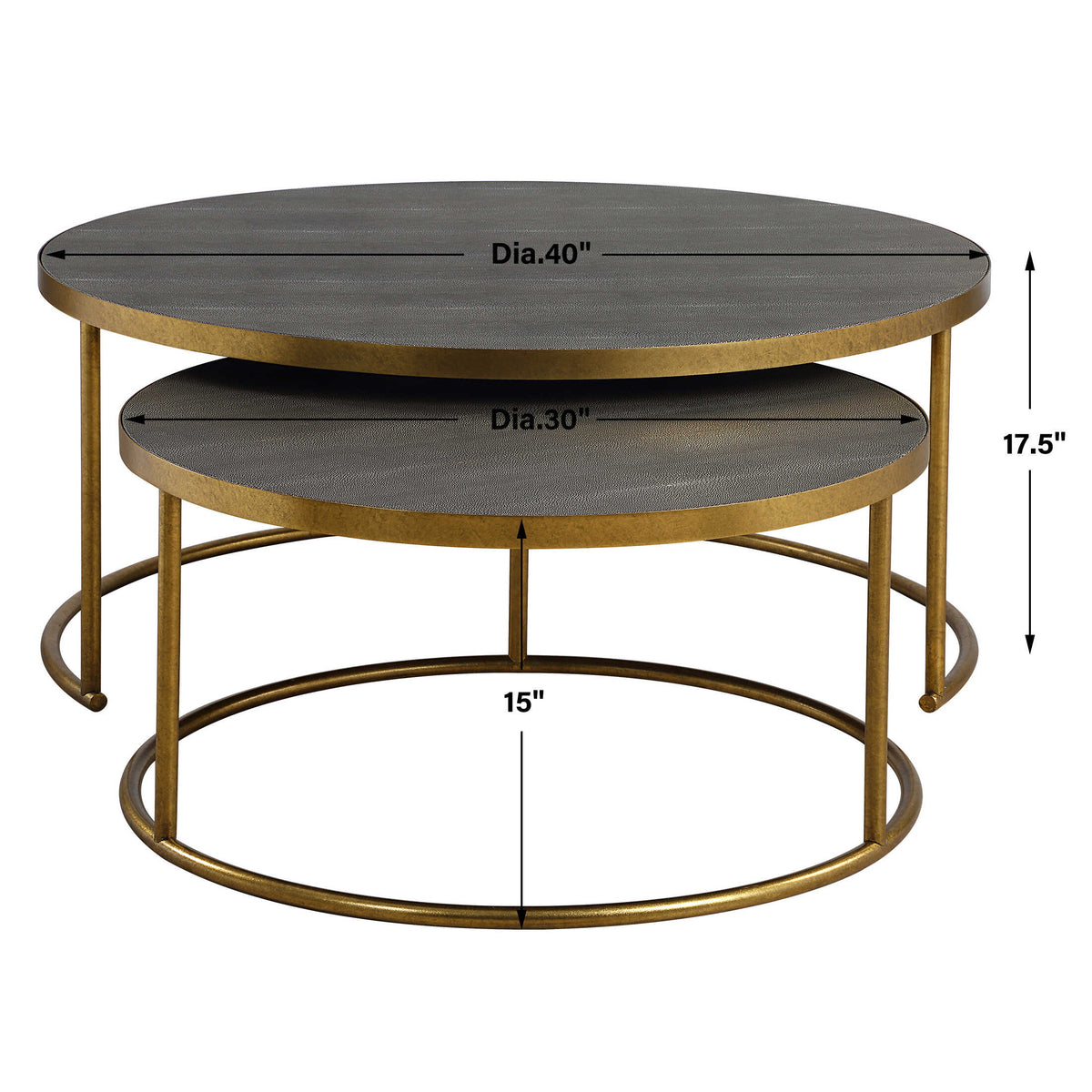 Aragon Gray Nesting Coffee Tables (Set of 2) - Ornate Home