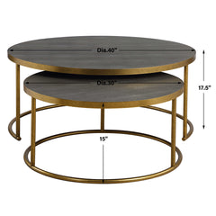 Aragon Gray Nesting Coffee Tables (Set of 2) - Ornate Home