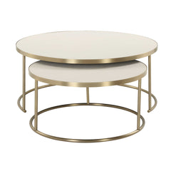 Aragon White Nesting Coffee Tables (Set of 2) - Ornate Home