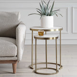 Aragon White Nesting Tables (Set of 2) - Ornate Home