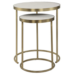 Aragon White Nesting Tables (Set of 2) - Ornate Home