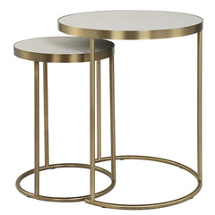 Aragon White Nesting Tables (Set of 2) - Ornate Home