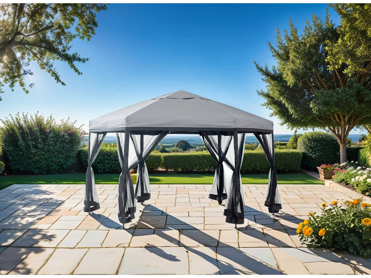 Arali Gray HXZ Pop Up Gazebo - Ornate Home