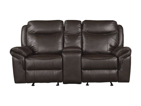 Aram Brown Double Glider Reclining Loveseat - Ornate Home