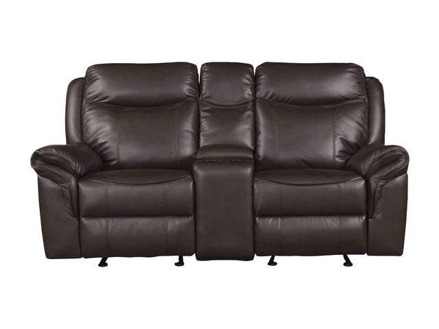 Aram Brown Double Glider Reclining Loveseat - Ornate Home