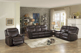 Aram Brown Double Glider Reclining Loveseat - Ornate Home