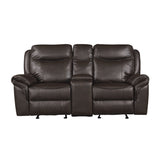 Aram Brown Double Glider Reclining Loveseat - Ornate Home