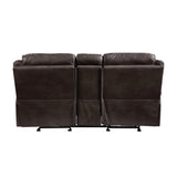 Aram Brown Double Glider Reclining Loveseat - Ornate Home