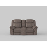 Aram Brown Double Glider Reclining Loveseat - Ornate Home