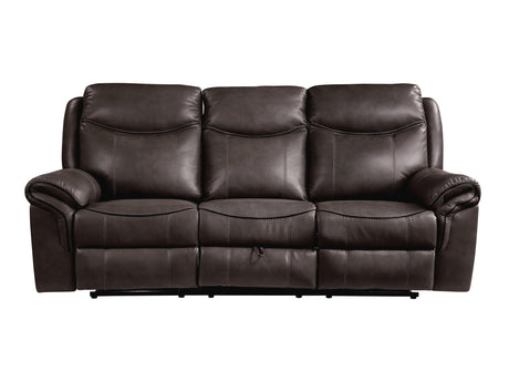 Aram Brown Double Reclining Sofa - Ornate Home