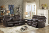 Aram Brown Double Reclining Sofa - Ornate Home