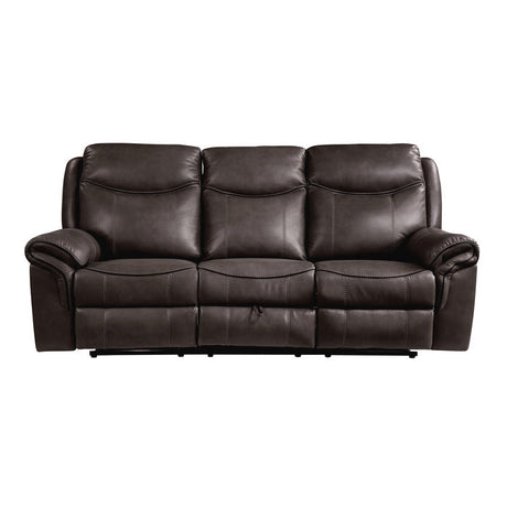 Aram Brown Double Reclining Sofa - Ornate Home