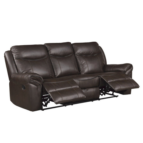 Aram Brown Double Reclining Sofa - Ornate Home