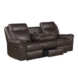 Aram Brown Double Reclining Sofa - Ornate Home