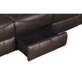 Aram Brown Double Reclining Sofa - Ornate Home