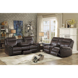 Aram Brown Double Reclining Sofa - Ornate Home