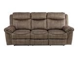 Aram Brown Double Reclining Sofa - Ornate Home