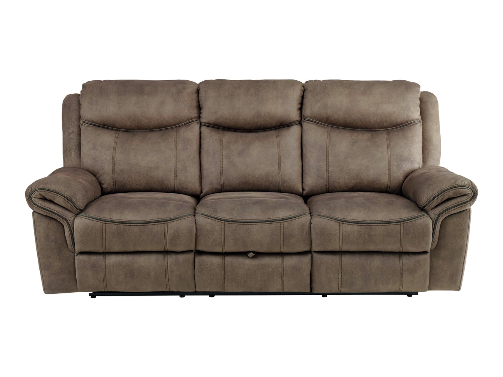 Aram Brown Double Reclining Sofa - Ornate Home