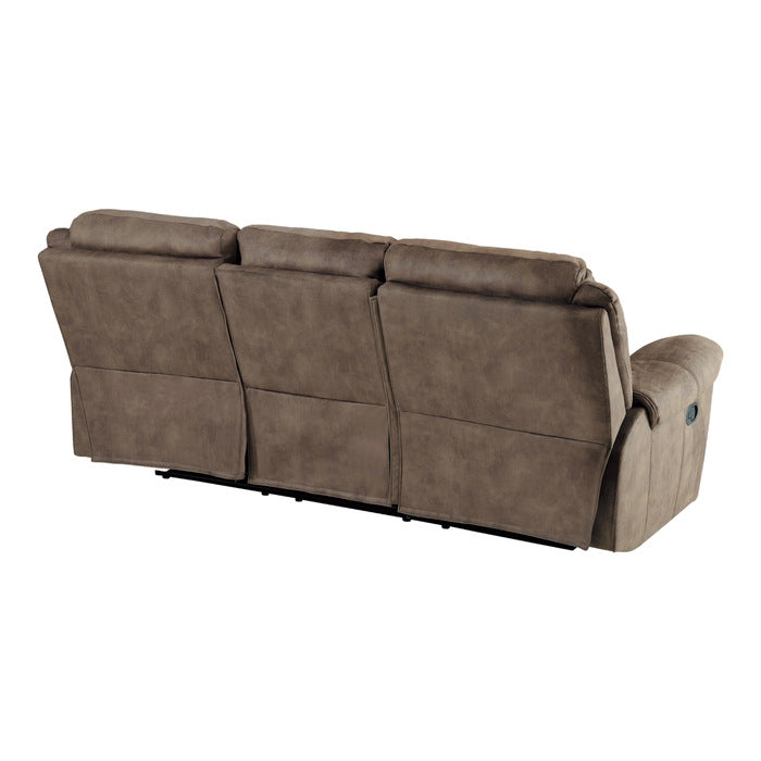Aram Brown Double Reclining Sofa - Ornate Home
