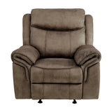 Aram Brown Glider Reclining Chair - Ornate Home
