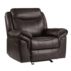 Aram Dark Brown Glider Reclining Chair - Ornate Home