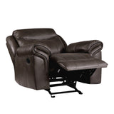 Aram Dark Brown Glider Reclining Chair - Ornate Home