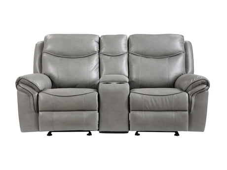 Aram Gray Double Glider Reclining Loveseat - Ornate Home