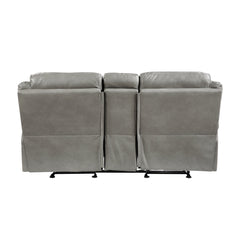 Aram Gray Double Glider Reclining Loveseat - Ornate Home