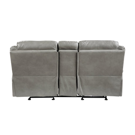 Aram Gray Double Glider Reclining Loveseat - Ornate Home
