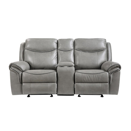 Aram Gray Double Glider Reclining Loveseat - Ornate Home