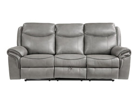 Aram Gray Double Reclining Sofa - Ornate Home