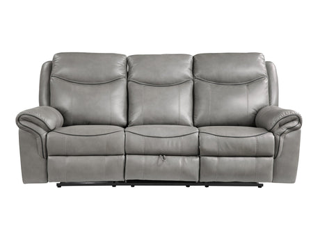 Aram Gray Double Reclining Sofa - Ornate Home
