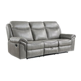 Aram Gray Double Reclining Sofa - Ornate Home