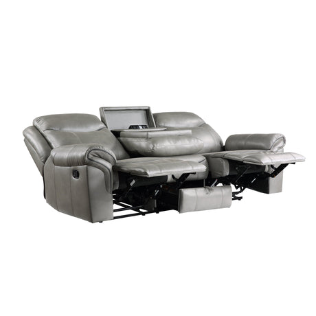 Aram Gray Double Reclining Sofa - Ornate Home