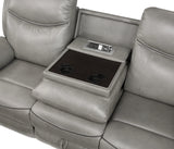 Aram Gray Double Reclining Sofa - Ornate Home