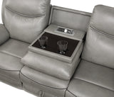 Aram Gray Double Reclining Sofa - Ornate Home