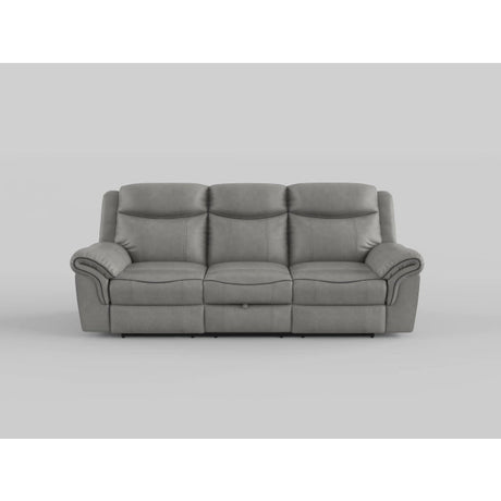 Aram Gray Double Reclining Sofa - Ornate Home