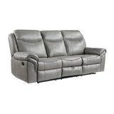 Aram Gray Double Reclining Sofa - Ornate Home