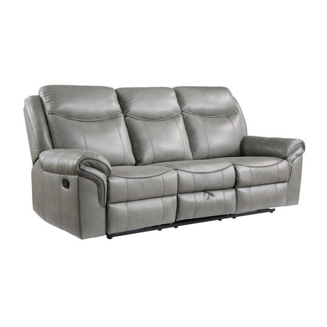 Aram Gray Double Reclining Sofa - Ornate Home
