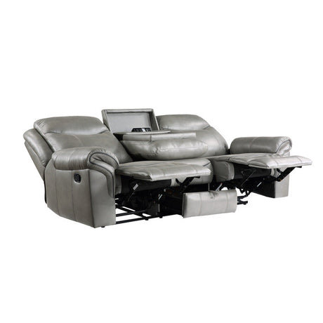 Aram Gray Double Reclining Sofa - Ornate Home