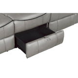Aram Gray Double Reclining Sofa - Ornate Home