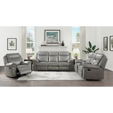 Aram Gray Double Reclining Sofa - Ornate Home