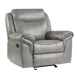 Aram Gray Glider Reclining Chair - Ornate Home