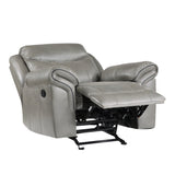 Aram Gray Glider Reclining Chair - Ornate Home