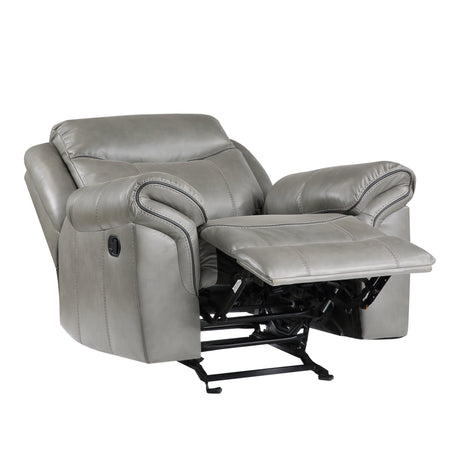 Aram Gray Glider Reclining Chair - Ornate Home