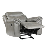 Aram Gray Glider Reclining Chair - Ornate Home