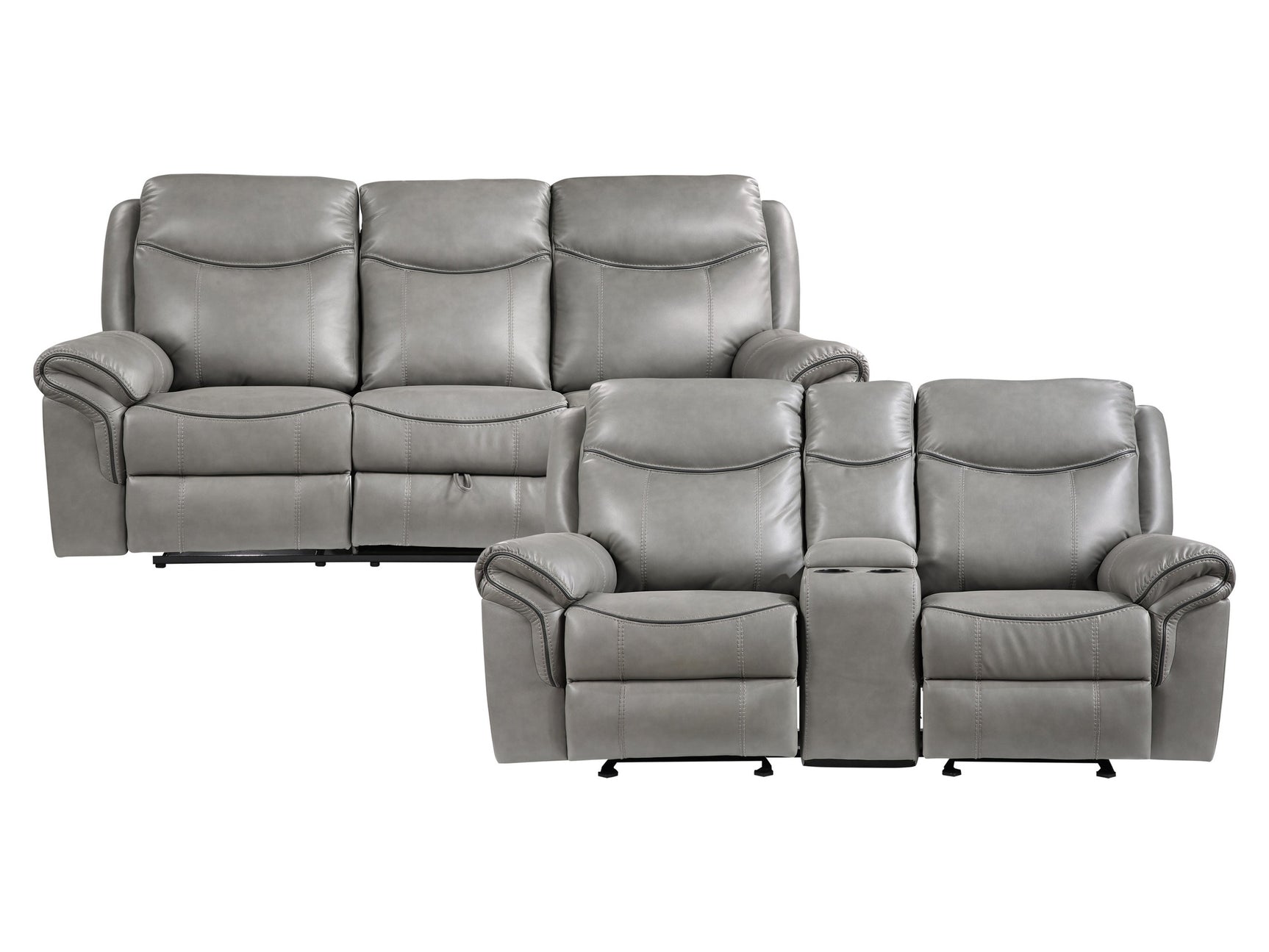 Aram Gray Sofa & Loveseat - Ornate Home