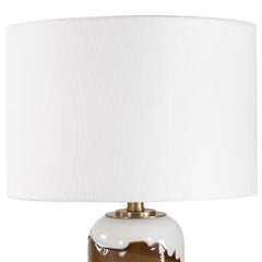 Ararat Brown/White Swirl Table Lamp - Ornate Home