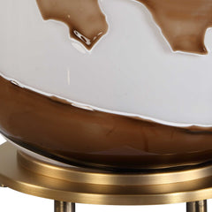 Ararat Brown/White Swirl Table Lamp - Ornate Home