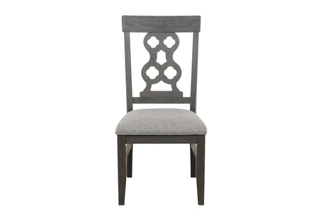 Arasina Distressed Dark Pewter Dining Side Chair (Set of 2) - Ornate Home